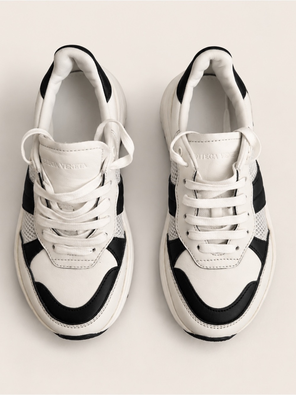 Bottega Veneta Speedster White Black Sneakers EU 37 US 7